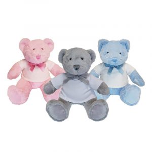 personalised teddy with white tshirt