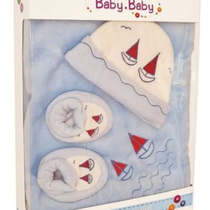 Personalised Blanket with matching Hat and Bootees